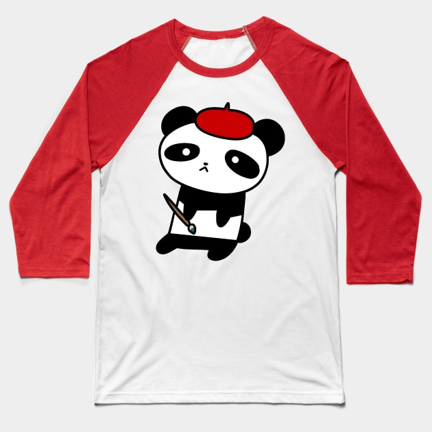 Painter Panda Baseball T-Shirt by saradaboru